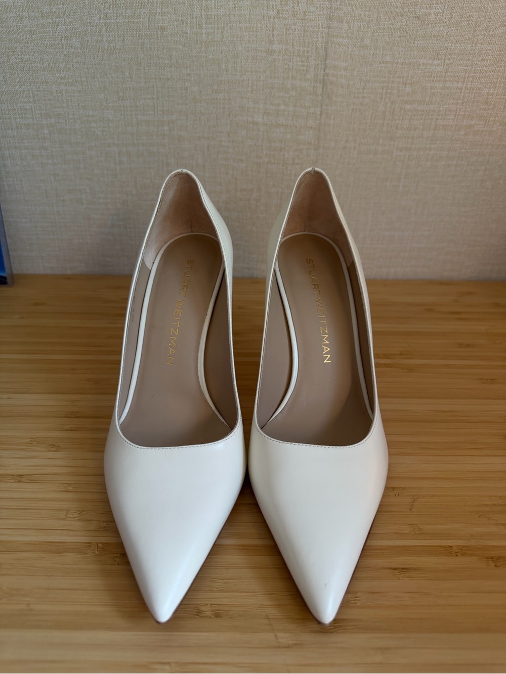 Stuart Weitzman Stuart Power 85 Pump - White - Bridal - Size 7.5